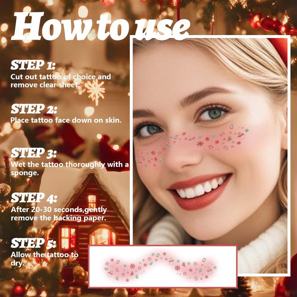 Christmas Makeup Tattoo Freckle Bronzing Party Face Atmosphere Blush Spot Makeup 5-piece Set