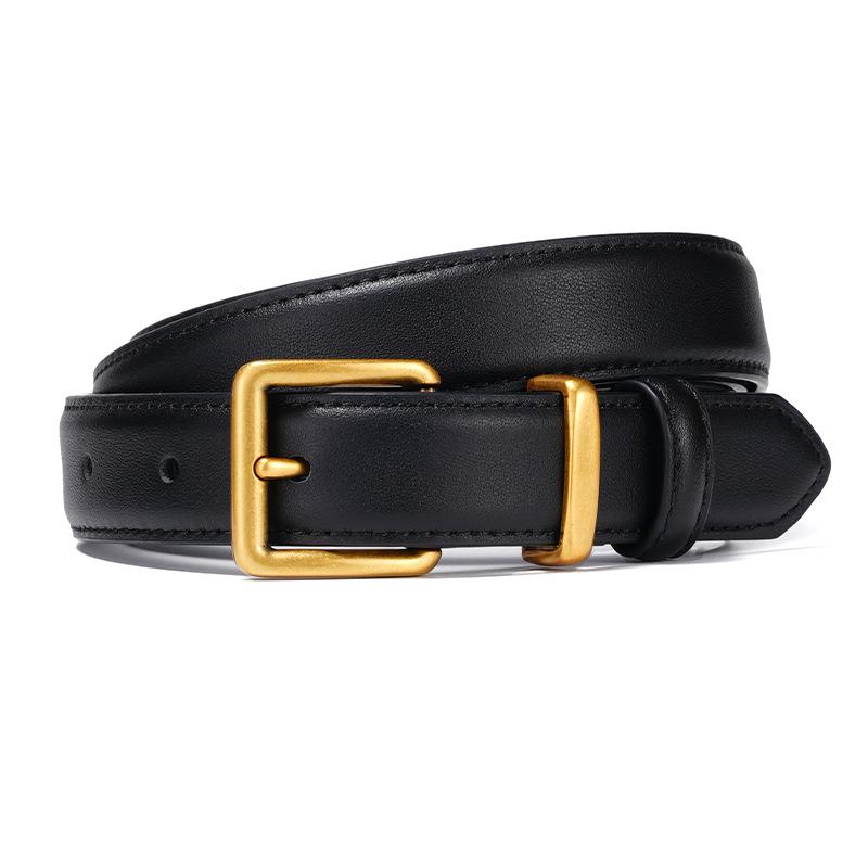 High-end Leather Belt for Women New Top Layer Cowhide Versatile Belt Decoration with Jeans Belt