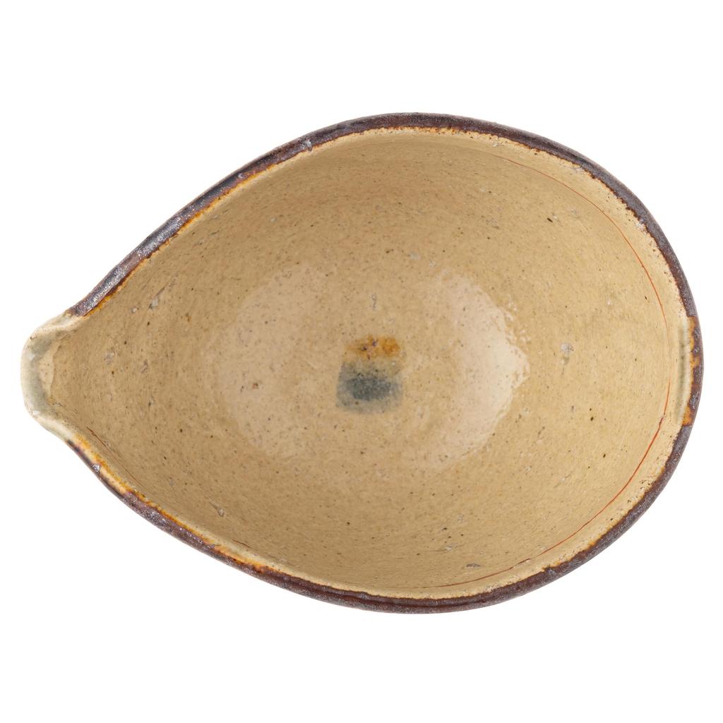 Marui Seito Shigaraki Ware Hechimon Katakuchi with Gosu and Iron 340ml (Sake Cup) Painting, Beige, Capacity, MR-3-4046