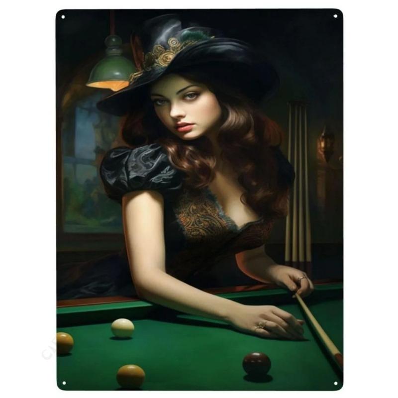 Billiard Metallposter Schild, Spielzimmer Wanddekoration