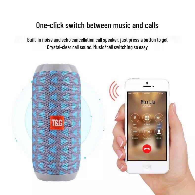 TG117 Wireless Bluetooth Speaker with Card Slot - Portable Mini USB Outdoor Speaker