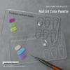 Hand-Painted Reusable Nail Art Palette for Beginners - Thick Transparent Tool for Flower Painting and Blooming Designs