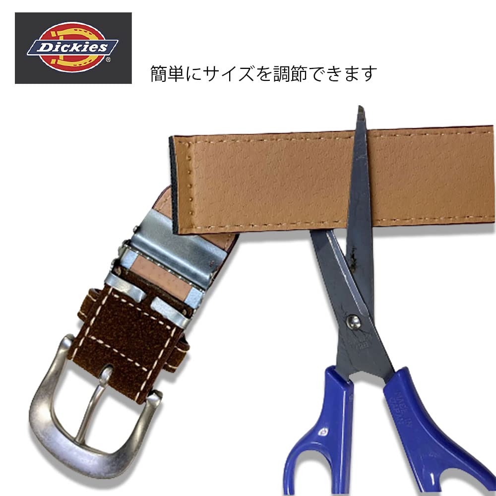 belt Belt width length Authentic DS0360C [Dickies] Suede-like single-stitch (adjustable length/simple) (unisex/belt 35mm/total 115cm) (dark brown)