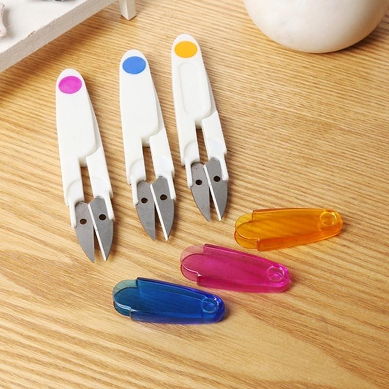 2 Stück/Set Haushalt Kreuzstich Stickgarnschneider Schere Clipper Knipsen & Sicherheitsabdeckung Kits Schneiderkunstwerkzeug