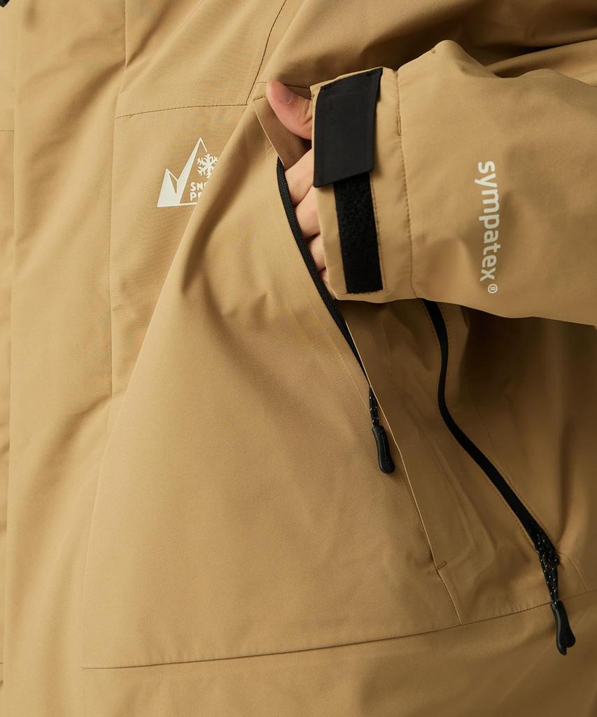 Snow Peak MofM Puffed Snow Jacket Outer Jacket with Padded and MM4510-JK02, Insulation, Beige, Medium, Men's Women's