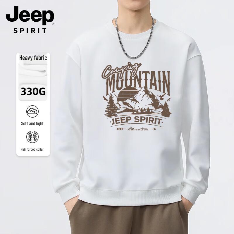 JEEP SPIRIT Men's Printed Crewneck Sweatshirt