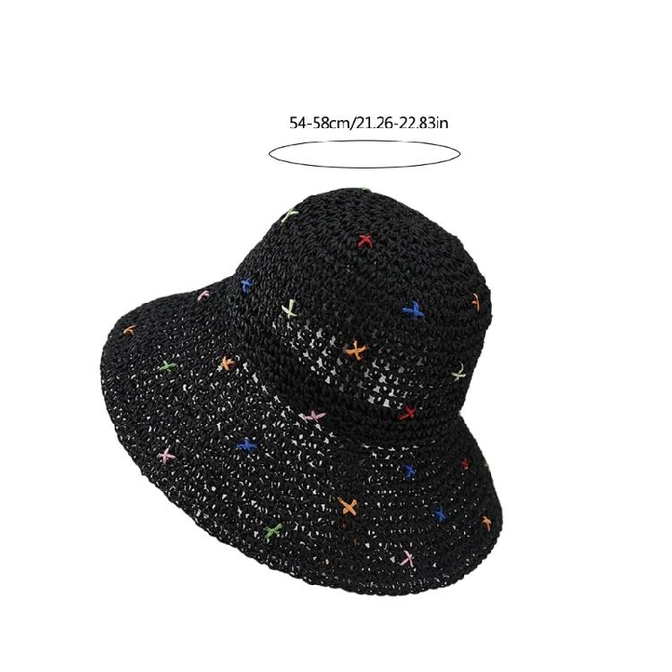 Weaving Straw Hat for Teen Girl Breathable Spring Camping Sunproof Beach Hat