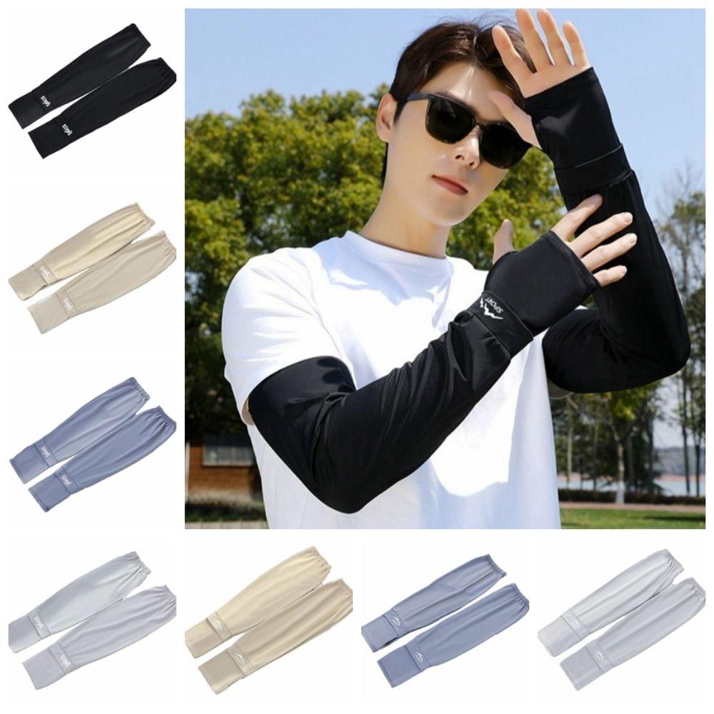 UV Insulation Sunscreen Arm Sleeve Loose Cycling Gloves Elastic Ice Silk Sleeves  Summer
