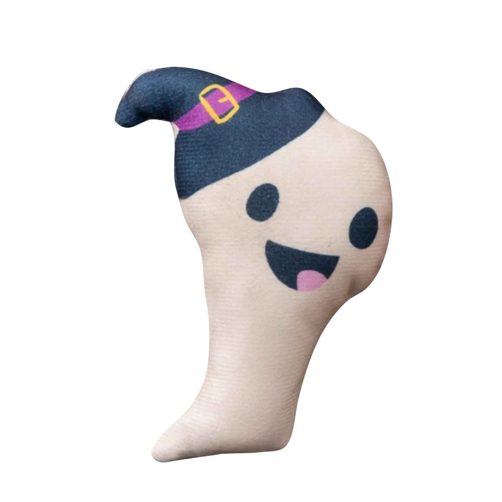 

Хэллоуинские кошачьи игрушки, плюшевые игрушки с кошачьей мятой, мягкие и кошачьи игрушки, идеально подходят для игр и упражнений в помещении One Size белый