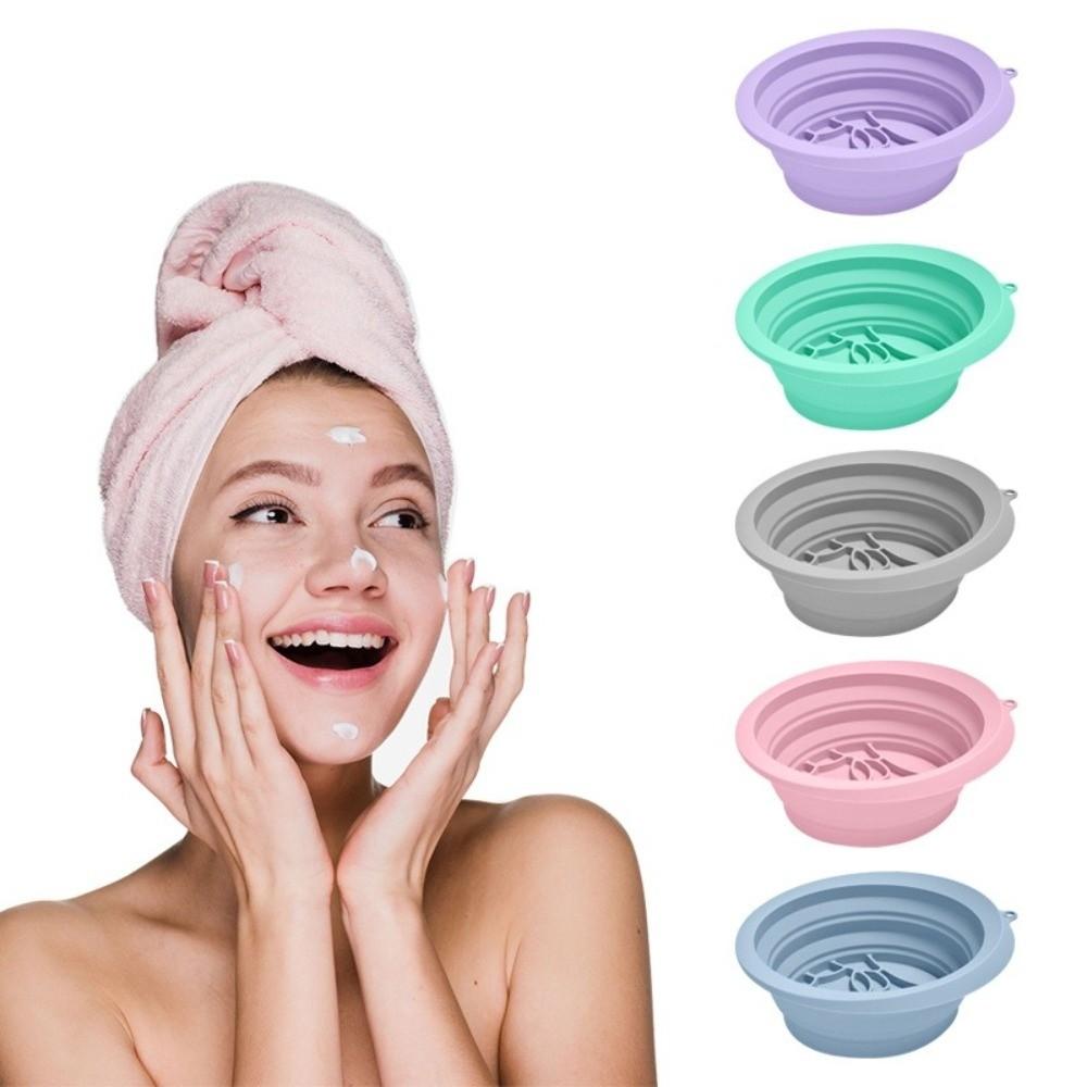 Foldable Facial Ice Bath Bowl Collapsible Design Cooling Facial Washing Basin Home Use