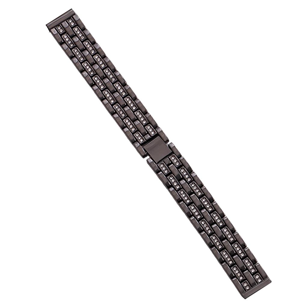 Edelstahlbänder Kompatibel mit Garmin Lily 2 Active/Classic Bling Strassstein Diamant Metallarmband Ersatzarmband