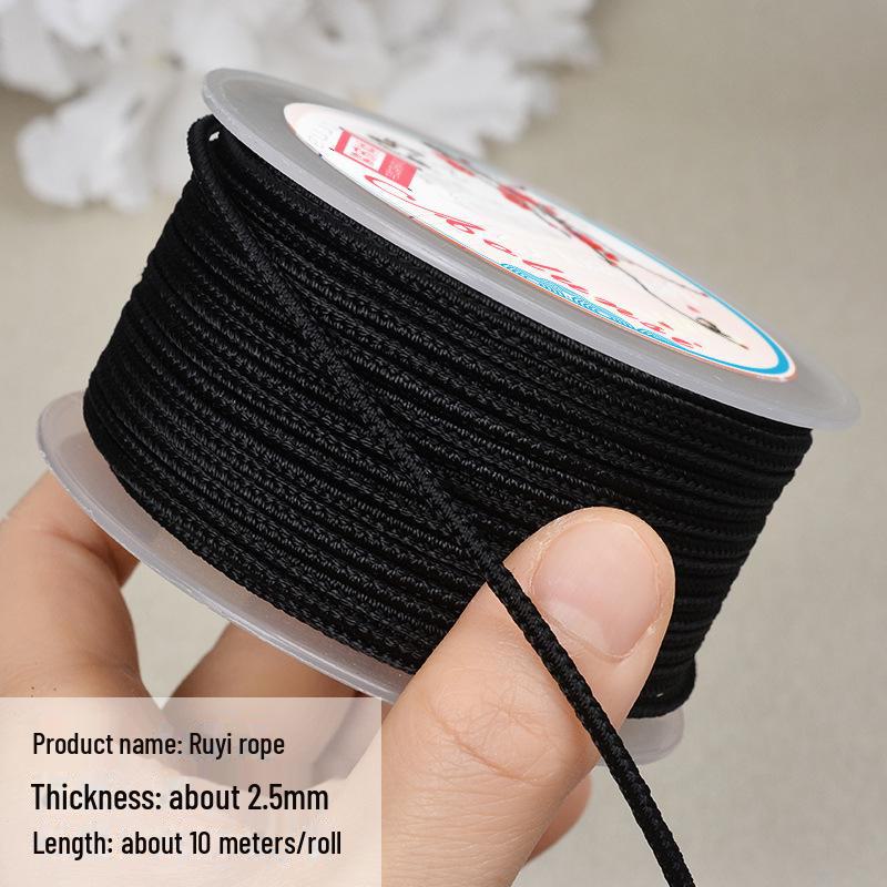 

Сплетенная вручную веревка жуи толщиной 2,5 мм для шнурка с нефритовым кулоном или цветного браслета с бусинами