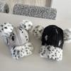 Fashionable Baseball Caps Unique Pompoms Furry Brim Dotted Pattern for Idol Concert Shows Stage Dance Headwear