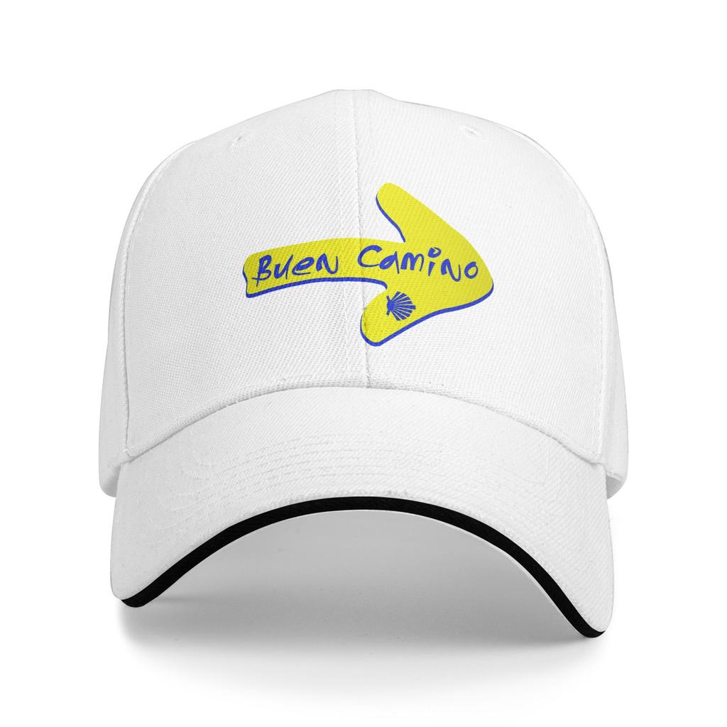Unisex Women Camino De Santiago Buen Camino Sandwich Hat Vintage Baseball Caps Polyester Sun Hats Breathable Sun Caps Summer