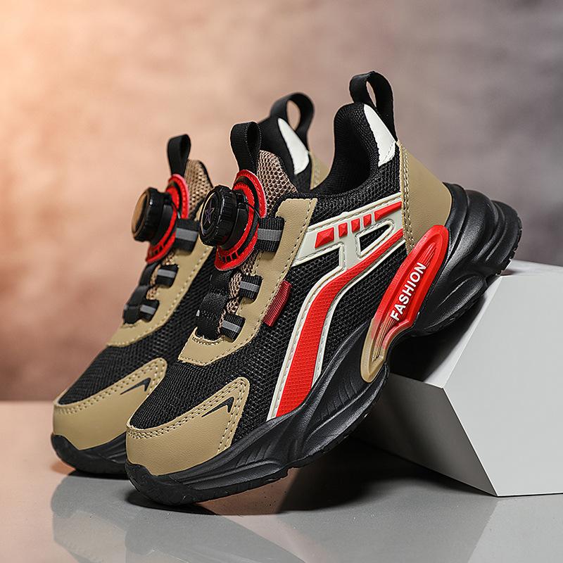 Classmates Frühling und Herbst 2025 Mesh Atmungsaktiv und Bequem Jungen Drehverschluss-Sneakers Mittelgroße und Ältere Kinder Leichte Laufschuhe