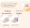 Bobodou Light-Up Girls' Toddler Shoes - 2025 New Style, Dual-Layer Cotton, Velvet-Lined for Autumn/Winter