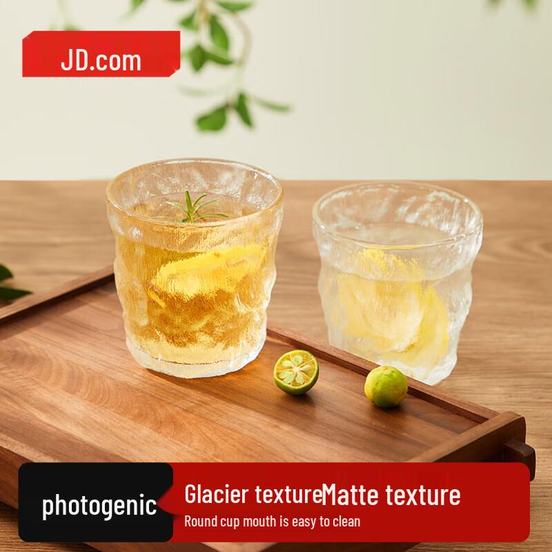 JD Ins Style Glacier Texture Drinking Glass Set