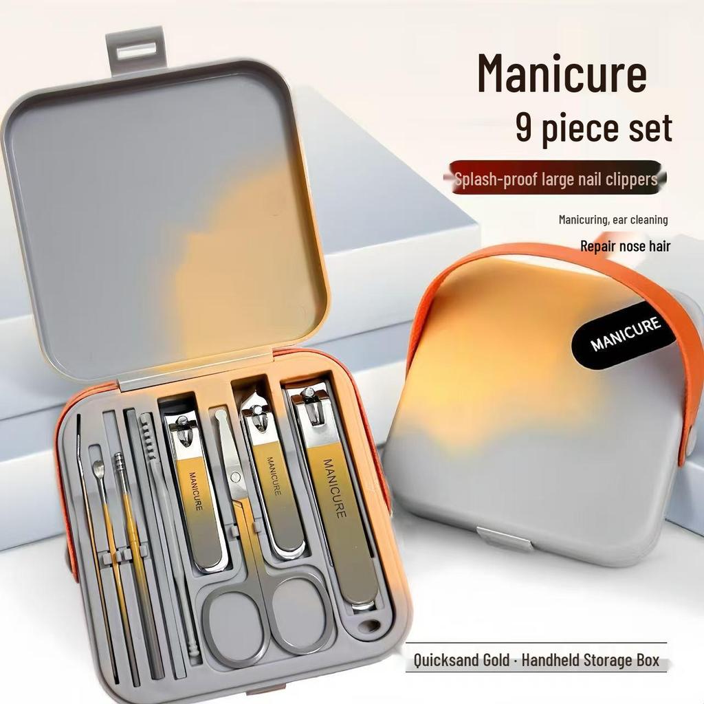 Anti-Splash Nail Clipper Set: Stylish, Portable Manicure Tools for Home Use