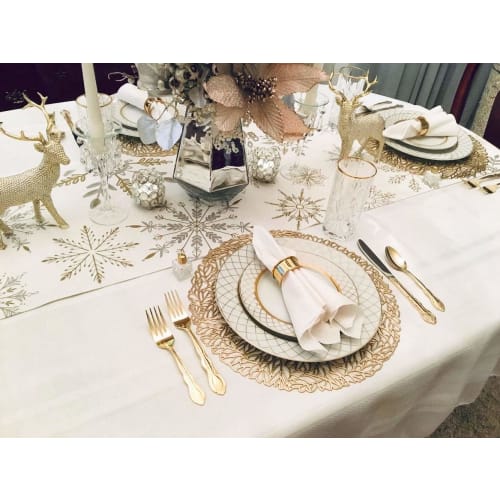 UNITRIP Placemats, Set of 6, Openwork PVC Placemats, Stylish, Scandinavian Style, Stain-Resistant, Insulated, Tabletop Decor, Washable, Non-Slip, Coff