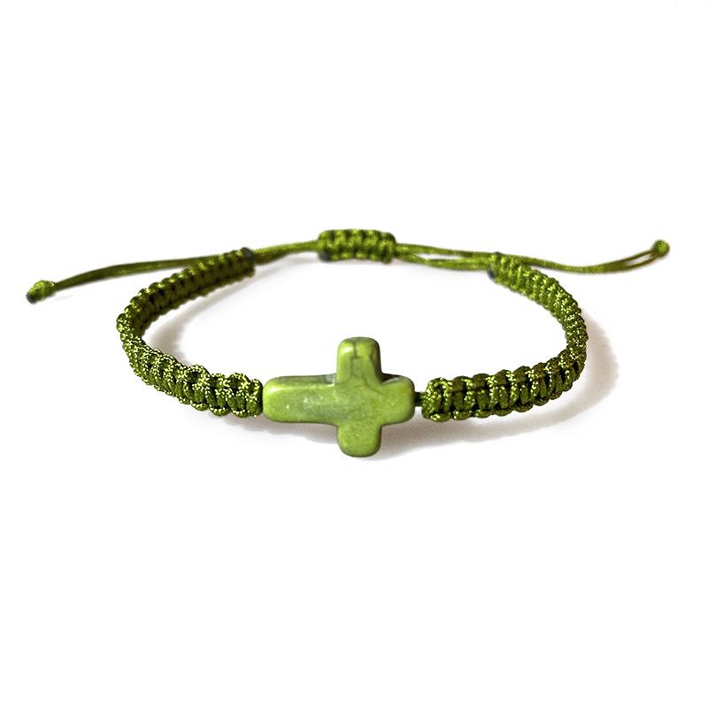 Turquoise Cross Handmade Adjustable Unisex Bracelet/Anklet