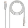 Nanocable Nanocable Converter Cable USB - AA USB - B Male - Male Beige 1-8m Printer