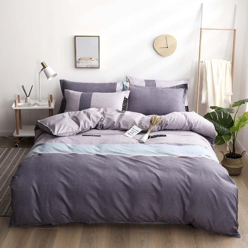 Live Stream Thickened Platinum Cotton Sanded Four-piece Set, Bed Sheet Quilt Cover, Student Dormitory Three-piece Set, Bedding