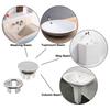 Bathroom Kit Sink Spare Parts Silver ABS Plastic Basin Chrom Cover Hole Overflow Ring Round Household Products