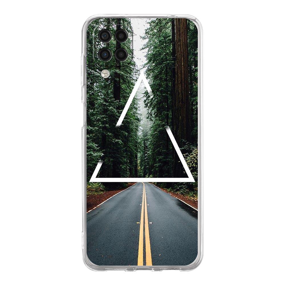 Handyhülle für Samsung A54 A52 A50 A70 A10 A30 A40 A20S A20E A02S A12 A14 A22 A24 A42 A34 A32 5G A04s Hülle Wald Geometrie Holz
