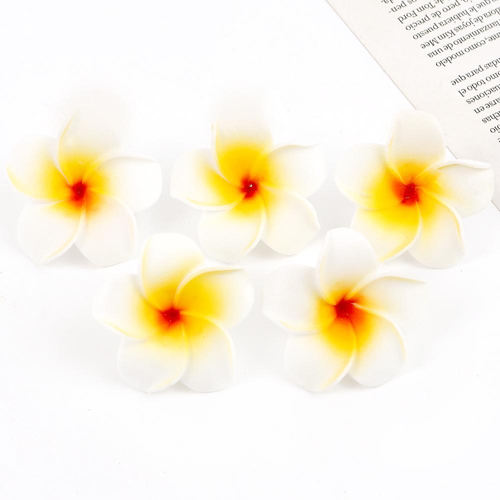 10PCs Foam Aritificial Flowers Heads For Home Decor Fake Flowers Hawaiian Beach Party Wedding Decoration Craft Gifts Accessories