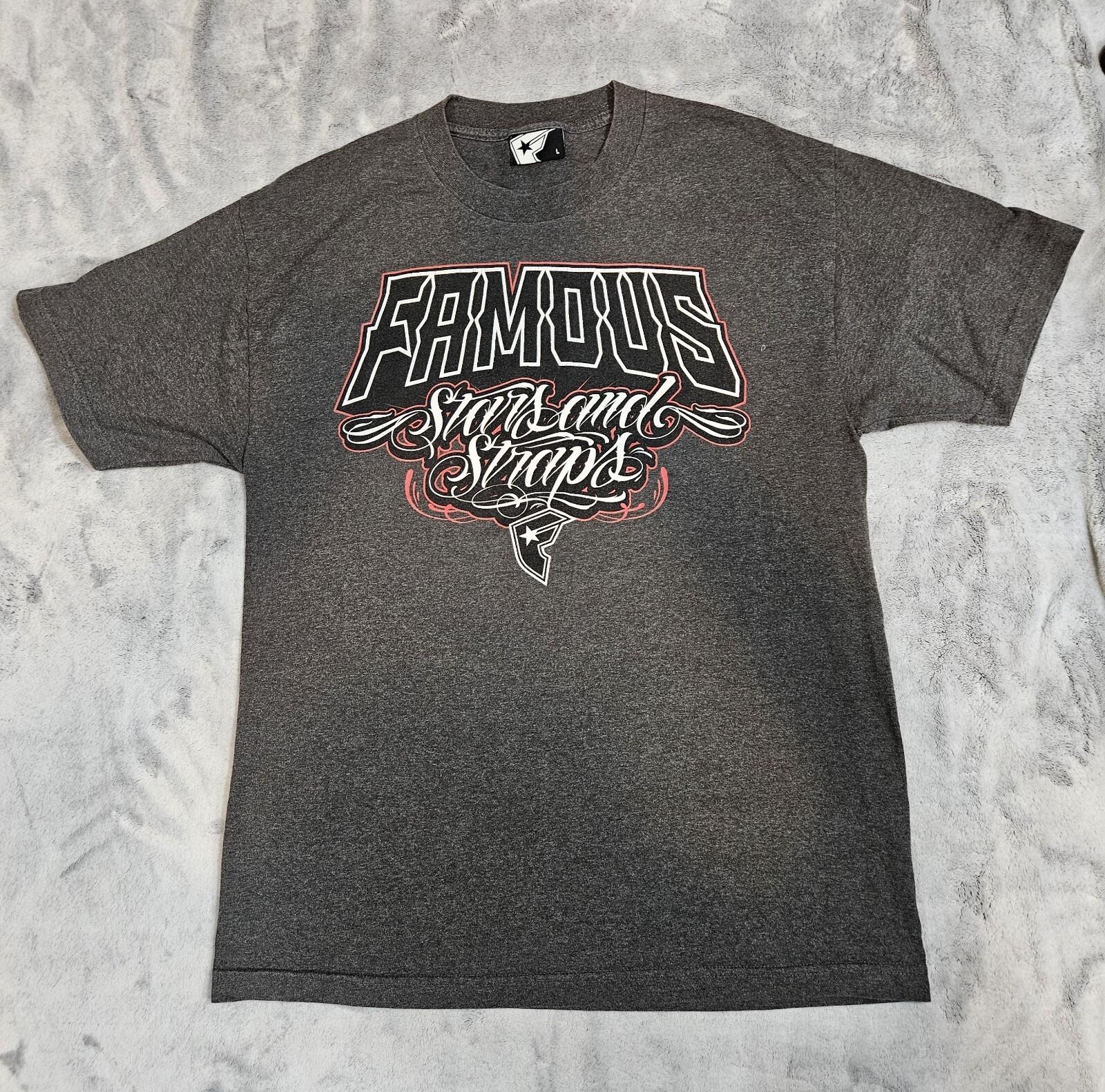 Famous Stars and Straps Logo T-Shirt Size L Streetwear Skate Punk Y2K XL