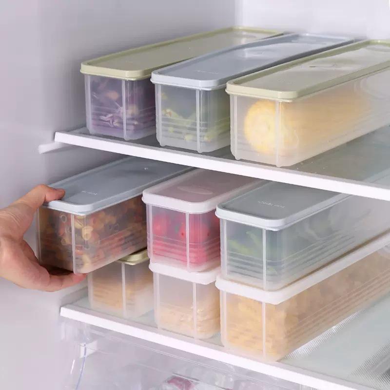 Rectangular Plastic Noodle Storage Box with Lid - Food Preservation for Miscellaneous Grains & Dried Noodles