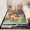 15 Misure Tappeto Stampa Clan Pokémon Eevee per Soggiorno Camera da Letto Stanza dei Bambini Decorazione Casa Tappeto Area Divano Guardaroba Tappetino