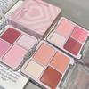 HERORANGE Heart-to-Heart Blush & Highlighter Palette - Natural Face Brightening & Contour.