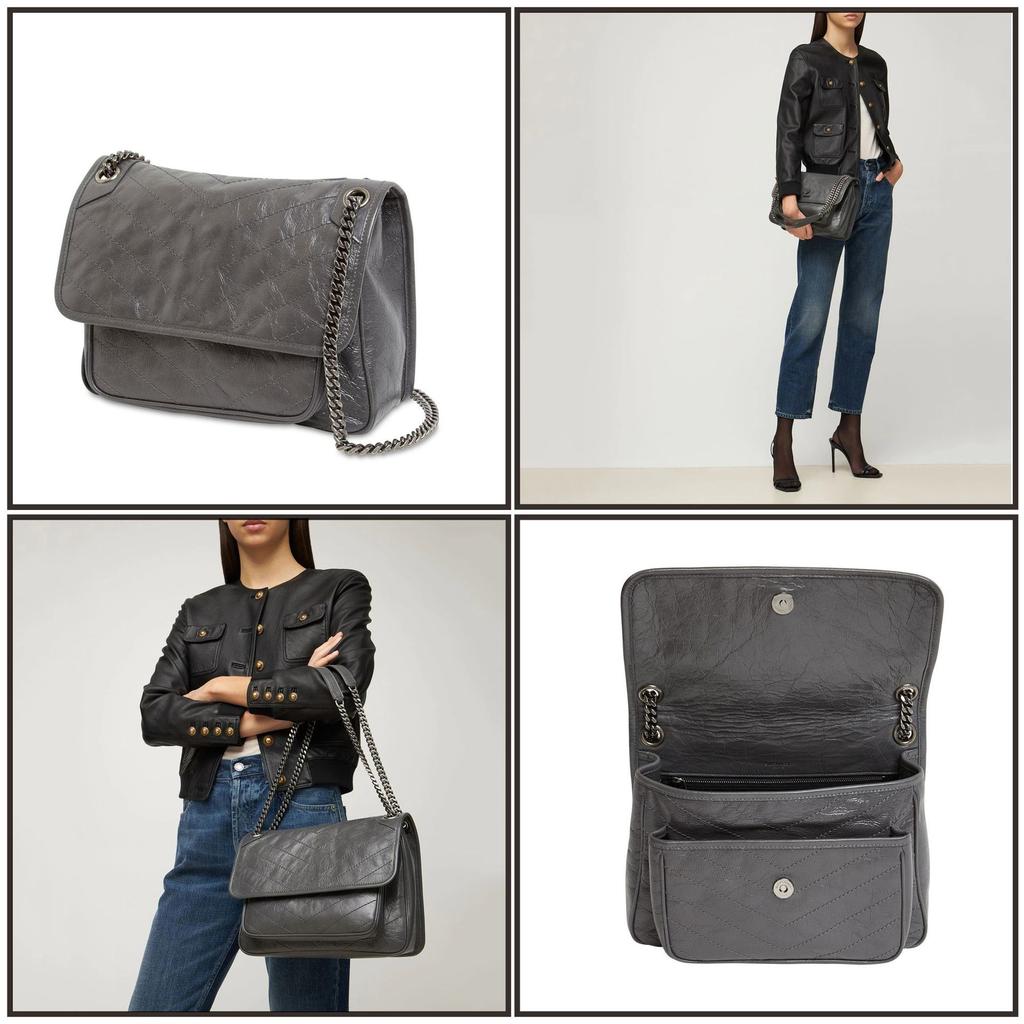 Rhombus chain bag replacement shoulder messenger bag oil wax leather large capacity leather messenger bag OEM