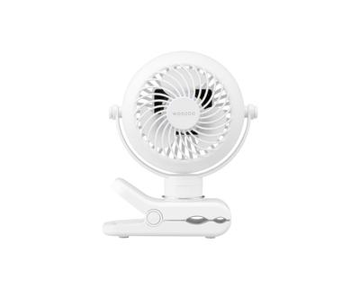 IRIS OHYAMA Portable Clip Fan USB Charging LED Light PF-C2501-W White