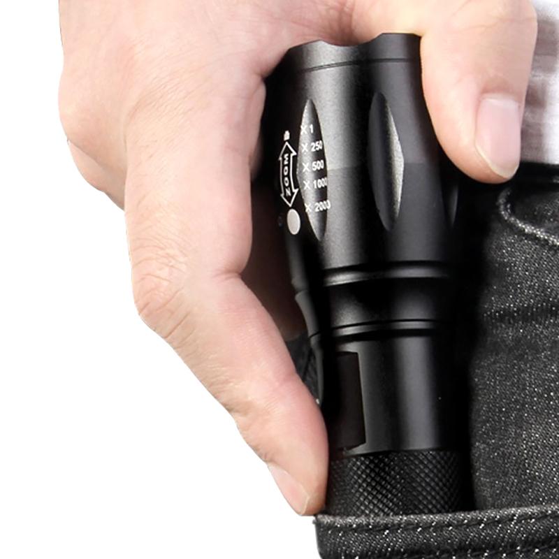 High Power Led Flashlights Camping Torch 5 Lighting Modes Zoom Light Aluminum Alloys Waterproof Material External 18650 Battery