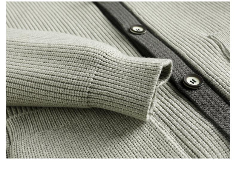 Men's Trendy Two-Piece Knit Cardigan: High-End Wool Sweater Jacket for Autumn/Winter