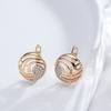 Fashion Glossy Dangle Earrings  Rose Gold Color Unique Natural Zircon Earrings For Women High Daily Fine Jewelry