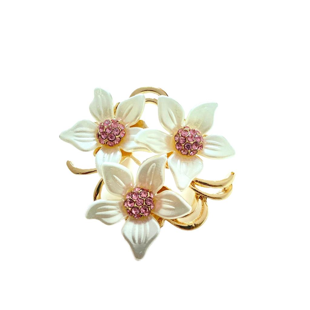 Matte Gold Pearl Wheat Ear Corsage Brooch for Women - High-End Versatile Pin with Anti-Exposure Design