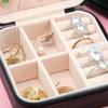 2PC Mini Jewelry Organizer Display Travel Jewelry Zipper Case Boxes Earrings Necklace Ring Portable Jewelry Box Leather Storage