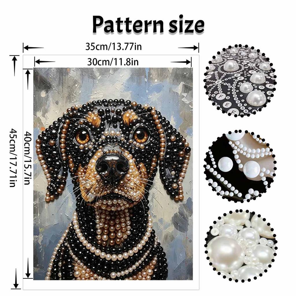 Hund Perlenmalerei handgemacht DIY Perlenkunst Malerei Aufkleber Heimdekoration Geschenke für Tierliebhaber