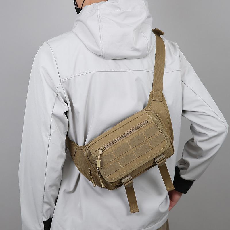 Taktische Bauchtasche für Herren, Nylon-Hüfttasche, Große Kapazität, Wasserdicht, Für Wandern, Sport, Crossbody-Umhängetasche für Radfahren, Reisen