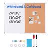 48"x 36" Whiteboard & Cork Board Combo with Aluminum Frame for School Home