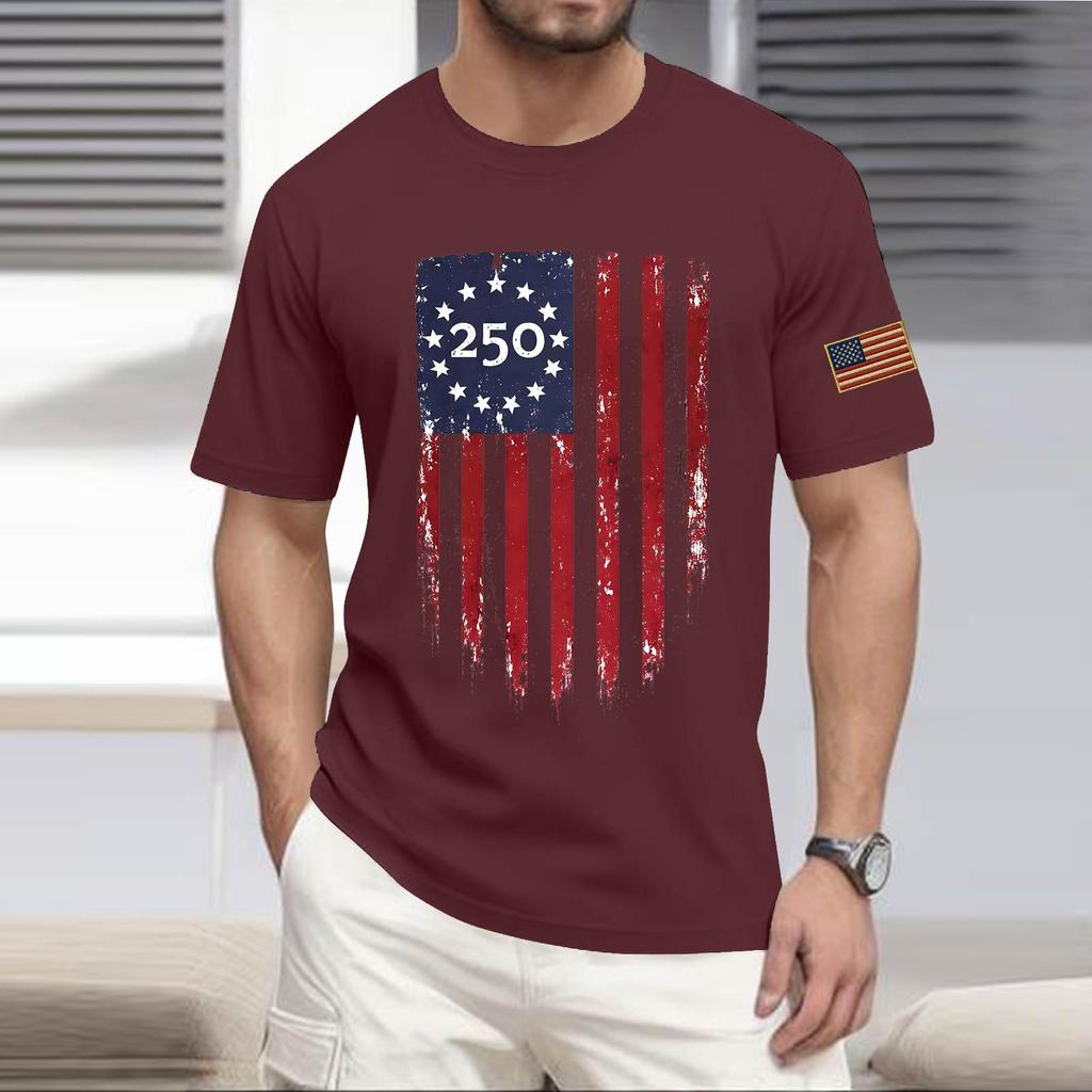 Men's Casual Round Neck Lightweight Short-Sleeve Top