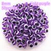 New Jewelry Resin Spacer Beads Ball Mixed Evil Eye Pattern About 50pcs 8mm( 5/16") Dia, Hole: Approx 2.0mm