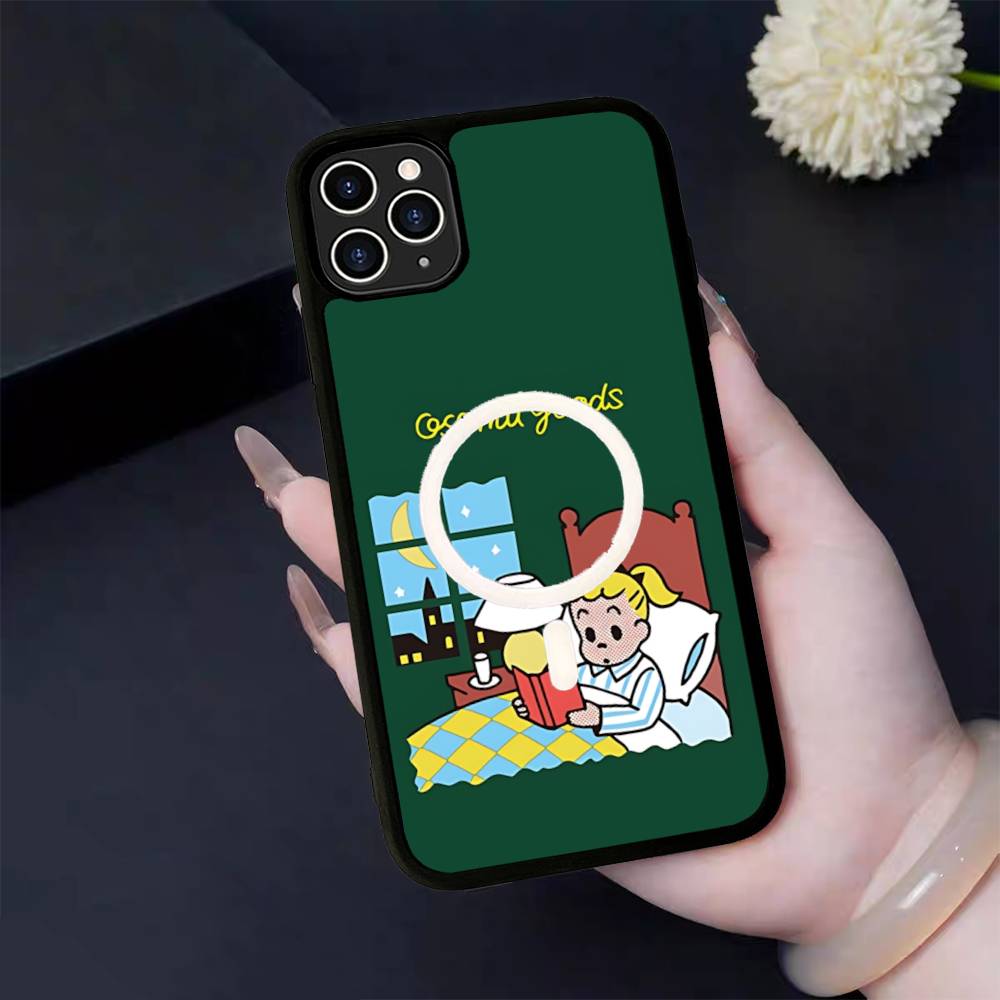 Kawaii O-OSAMU-G-GOODS Cute For Magsafe Magnetic Case For IPhone 17 Air 16 15 14 13 12 11 Pro Max Plus Wireless Charging