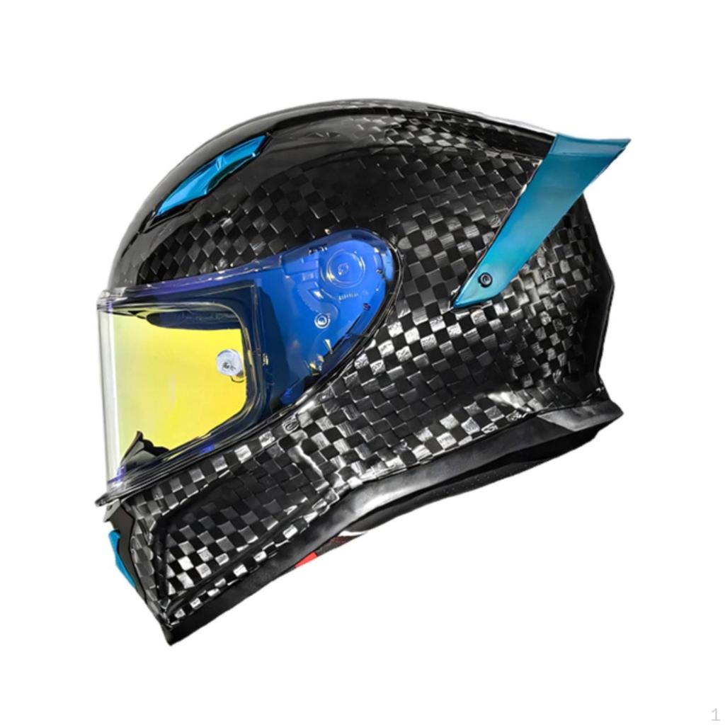 Carbon Fiber Complete Face Helmet | Aerodynamic, aerodynamically contoured, Helmet, for