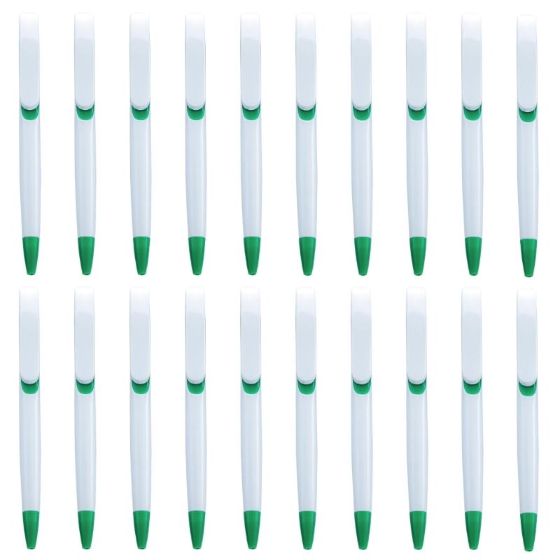 20 Stück Einziehbarer Kugelschreiber mit Stiftclip Kunststoff Unterschriftenstift Gastanmeldestift für Büro Schule Hotelrezeption