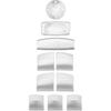 Car Master Window Switch Button Cover Trim Decal Sticker for Honda Accord 2018-2022 Silver Tone (Set of 10)