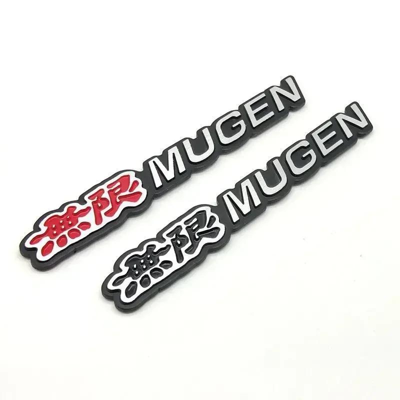 2PCS Metal Mugen Logo Car Rear Trunk Fender Emblem Badge Sticker Decals For Honda Civic Accord TypeR TypeS Fit Jazz Accessories